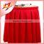 High quality Fancy red 100% polyester banquet table skirt for round table