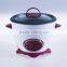 5 cups mini drum shape purple rice cooker with glass lid