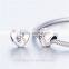 X121A Globalwin 925 European Swing Charm, Diamond Heart Bead Charm