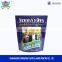 Plastic food packaging stand up pouch bag with zipper for dried fruits