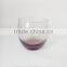 8oz body shaped with red bottom glass beverage wine/vodka empty cup