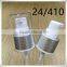 24/410 white color cover aluminum matt silver with over clear cap