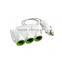 Newest 3.1A Car Dual USB Charger With 3 Cigarette Lighter