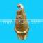 3/8" to 2" male brass HHSJ spiral nozzle with solid cone-shaped spray pattern