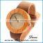 New hot sale leather wrist handmade men wooden watch
