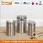 Large stainless steel metal plain spice storage canisters