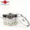 Hot Selling 3pcs Drum-shaped Stainless Steel Soup Pot kitchen cookware With Decal