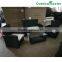 Factory Production 4pcs Assembled Cushioned Black Wicker Sofa Set