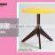 Home furniture colorful wooden table, modern woonden round coffee table