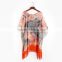 2017 trendy fashion floral print ladies beachwear tops