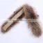 BBG-H-6 Dyed Large Raccoon Collar Fur Trim for Winter Coat Parka