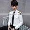 Man air line Pilot Uniform Shirt White and black Pilot Shirt long Sleeve Pilot Shirts
