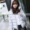 Lady's new desin down jacket short style with real fur hood Dark New Arrival down jackets for women