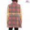 Plaid waterfall vest