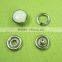 Best selling pearl resin and brass combination prong type snap buttons