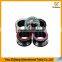 Stainless Steel Multi-Colored Single Row Gem Screwd Flesh Tunnel Ear Tunnels