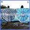 2016 New design custom reactive printing circle round turkish beach towel