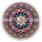 Canada luxury soft touch velour cotton yarn dyed jacquard design custom color large size round beach towel