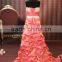 IN STOCK Off-The-Shoulder party dress sleeveless Watteau train prom dress SE119