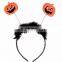 Hair accessory halloween antenna headband with ribbon decoration for festival