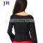 Black and red long sleeve Latin dance wear top L-7024#