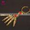 Tribal indian style stage gold long belly dance finger ring bracelet jewelry P-9042#