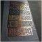 JYF0049 Stainless Steel Oriental Metal Wall Decor Residential Folding Screen Room Divider Laser Cut Partition