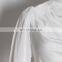 WOTWINSTYLE Vintage Satin Blouses Female Bow Collar Puff Long Sleeve Asymmetrical Casual Fashion