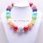 Kid Chunky Necklace Girl Rainbow bubble beads necklace boutique beauty birthday Gift