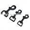 Factory black spray-paint  zinc alloy swivel snap hook for dog leash