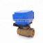 China suppliers DC9-24V DN8-DN32  automatic timer two way brass ball valve with electric actuator
