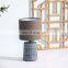 Wholesale porcelain cylinder base living room night table lamp ceramic with cloth shade
