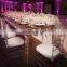 Factory Price Mirror Glass Table Top Dining Table For Wedding/Party