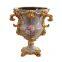 Resin Color Paint Gild Retro Fashion Creative Large Grey Flower Vase Art For Hotel Decor
