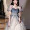Light luxury evening dress 2021 new French fairy temperament niche high-end banquet art test vocal dress dress dress women