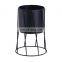 New Design Matte Black Steel Iron Flower Pot Stand