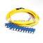 Factory Price High Precision SM 12 Core SC/FC/ST/LC Optical Fiber Cable Pigtail