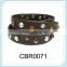 Fashion multi strand leather wrap bracelet newest handmade crystal leather bracelet ,leather bracelet wholesale
