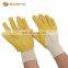 Sunnyhope plumbing knit wrist latex crinkle coated jersey liner work gloves