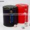 High elegent leather protein shaker bottle dice cup with lid