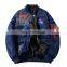 Customized wholesale baseball style hip hop men's aerospace bomber jacket