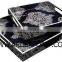 natural wood fancy serving aluminium leaf handle trays