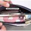 Guangzhou Genuine Buff Leather Men RFID Clutch Long Wallet with removable Wrist Strap