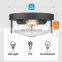 Flush Mount Lighting Fixture, 12inch 2-Light Metal Ceiling Light Fixtures, Oil Rubbed Bronze Finish with Seeded Glass