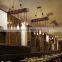 Kitchen bars long rectangle industrial vintage lamp loft retro iron chains wood pendant light