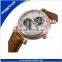 Men Mechancial Wristwatch with Genuine Leather Watch