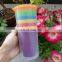 WhoseSell Rainbow Color Reusable Plastic Cups Set