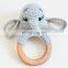Cuties Crochet Amigurumi Fox Doll Rattle Set Baby Gift Elephant Wooden Teether Ring Kid's Toy Vietnam Supplier Cheap Wholesale