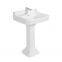 CUPC bathroom 30 inches 77cm rectangle ceramic pedestal sink with backsplash