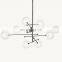 Custom Brass Blown Glass Globe Mobile EightI-Arm Chandelier Living Room Restaurant Hotel for Indoor Decoration Lighting